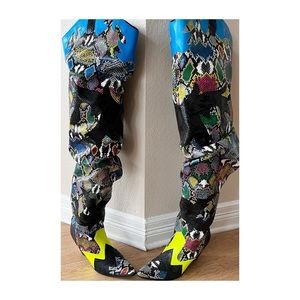 Women’s Cape Robbin Hilda Over The Knee Thigh High Chunky Heel Boots Western